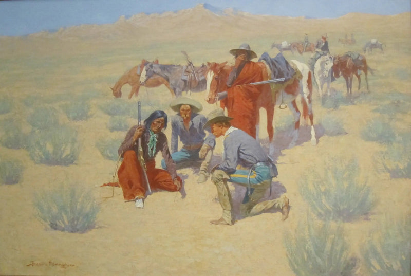 Die Karte im Sand - Frederic Remington