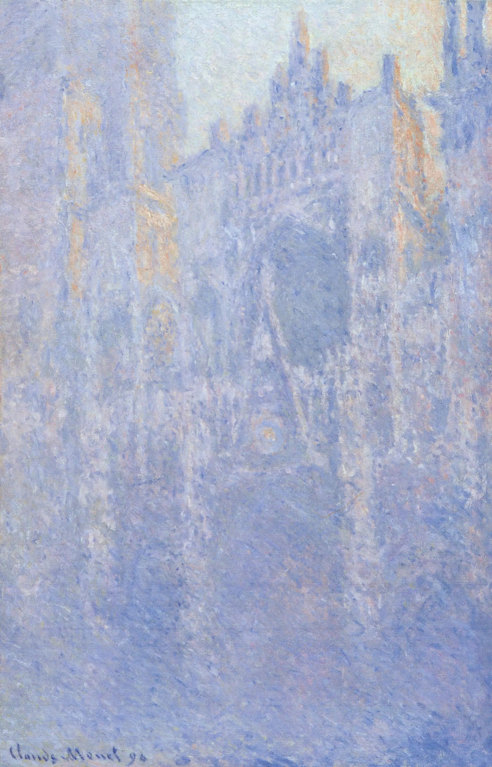 La Cathédrale de Rouen, le Portail, Brouillard matinal - Claude Monet image 1 copie de tableau peinte à la main
