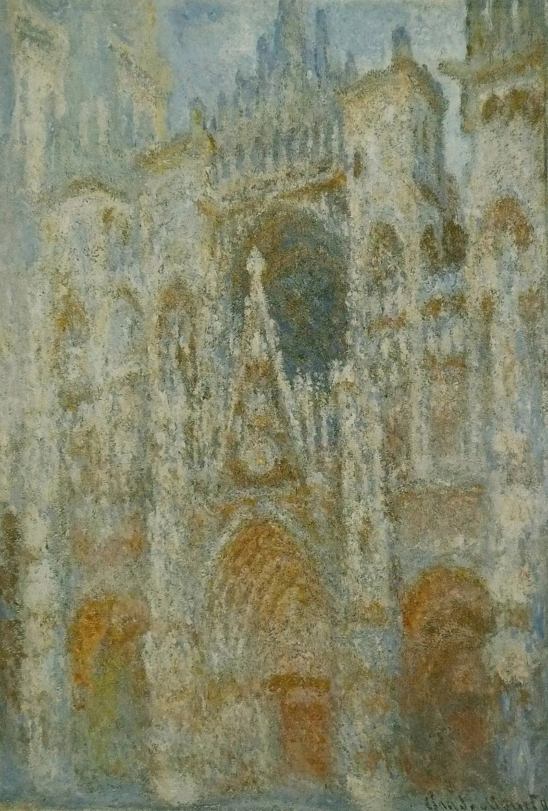 Die Kathedrale von Rouen, das Portal, Morgensonne; Blaue Harmonie - Claude Monet
