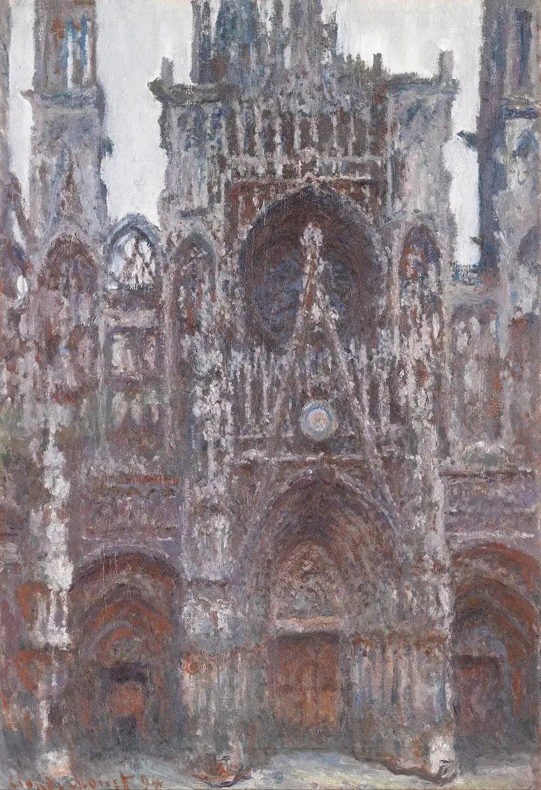 Die Kathedrale von Rouen. Das Portal von vorne gesehen, Braune Harmonie - Claude Monet