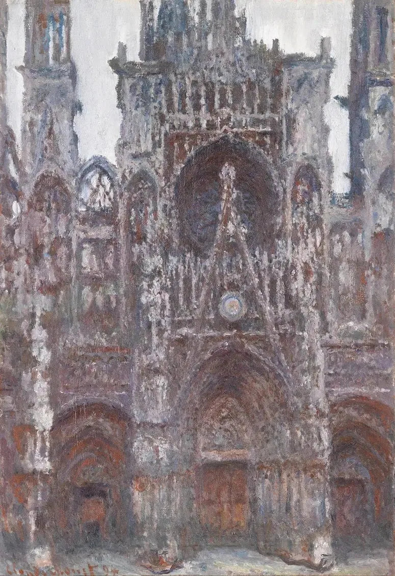 Die Kathedrale von Rouen. Das Portal von vorne gesehen, Braune Harmonie - Claude Monet