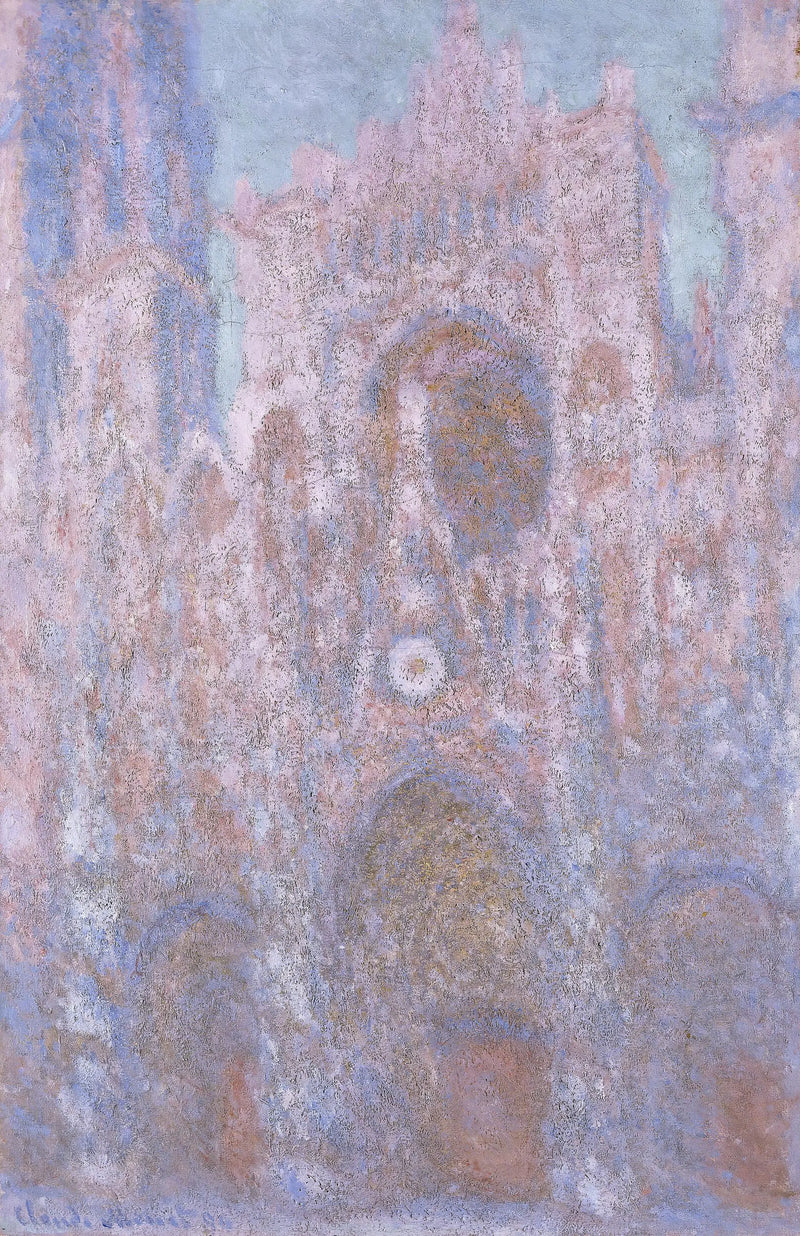 Die Kathedrale von Rouen, Symphonie in Grau und Rosa - Claude Monet