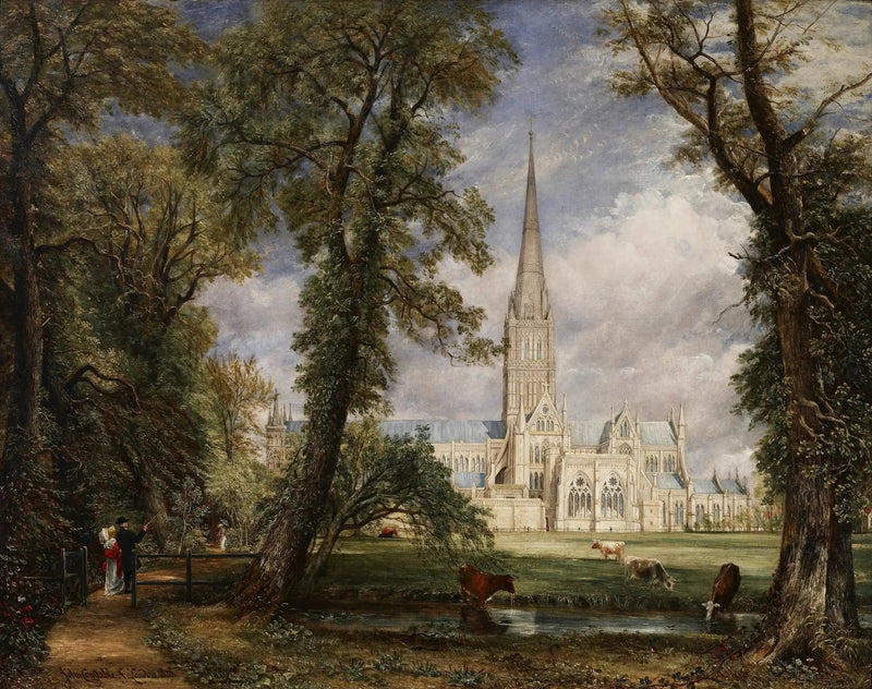 Salisbury Cathedral aus den Gärten des Bischofs gesehen - John Constable