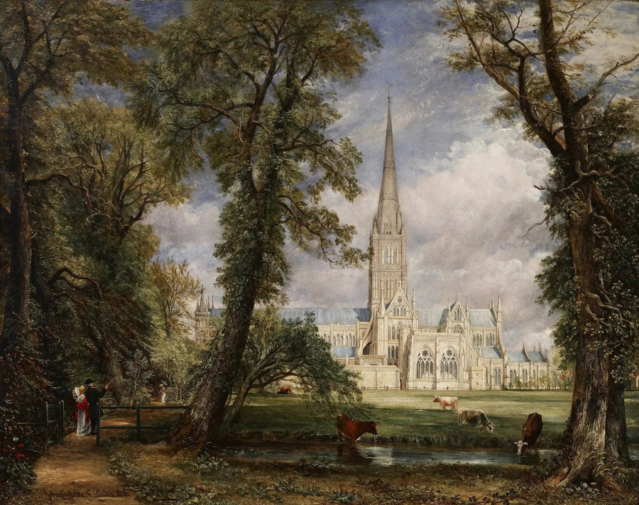 Salisbury Cathedral aus den Gärten des Bischofs gesehen - John Constable