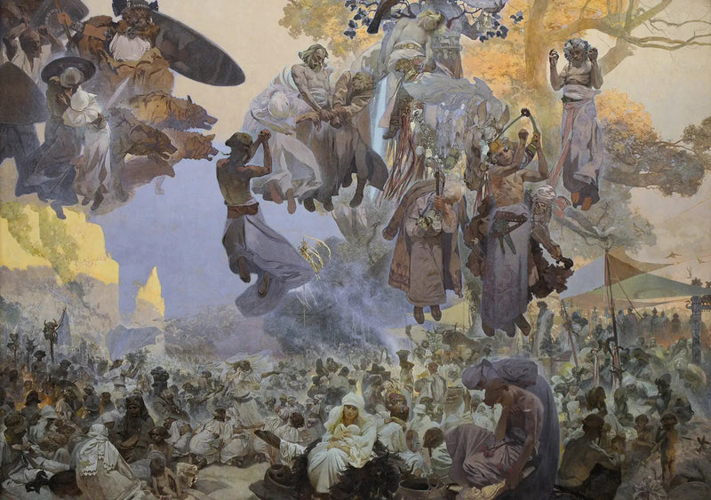 Die Feier von Svantovít - Alphonse Mucha