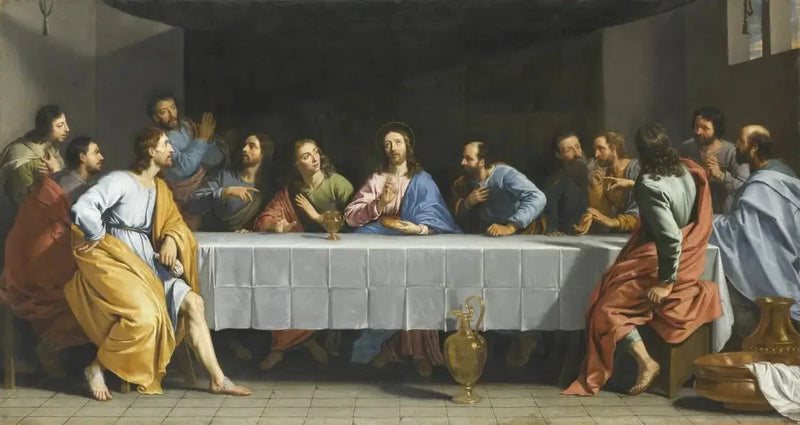 Das letzte Abendmahl, auch bekannt als Das kleine Abendmahl - Philippe de Champaigne