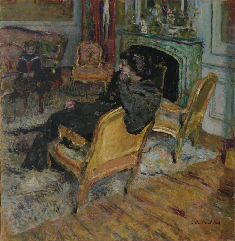 La Chaise dorée, Madame Georges Feydeau und ihr Sohn - Édouard Vuillard