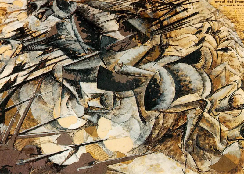 Die Ladung der Lanzenreiter - Umberto Boccioni