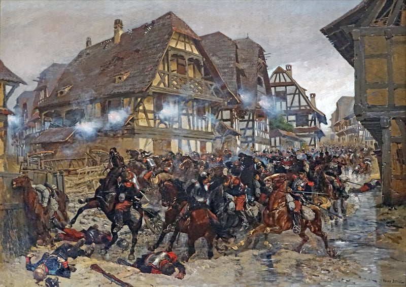 Die Ladung des 9. Kavallerieregiments im Dorf Morsbronn - Édouard Detaille