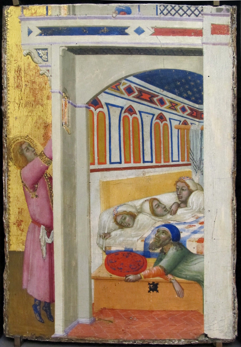 Die Wohltätigkeit des heiligen Nikolaus von Bari - Ambrogio Lorenzetti