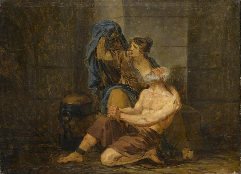 Die römische Charité: Cimone und sein Vater. - Jean-Baptiste Greuze