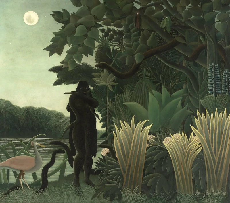 Die Schlangenbeschwörerin - Henri Rousseau