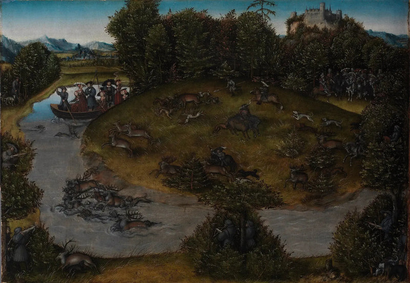Die Hirschjagd des Kurfürsten Friedrich des Weisen (1463-1525) aus Sachsen - Lucas Cranach der Ältere