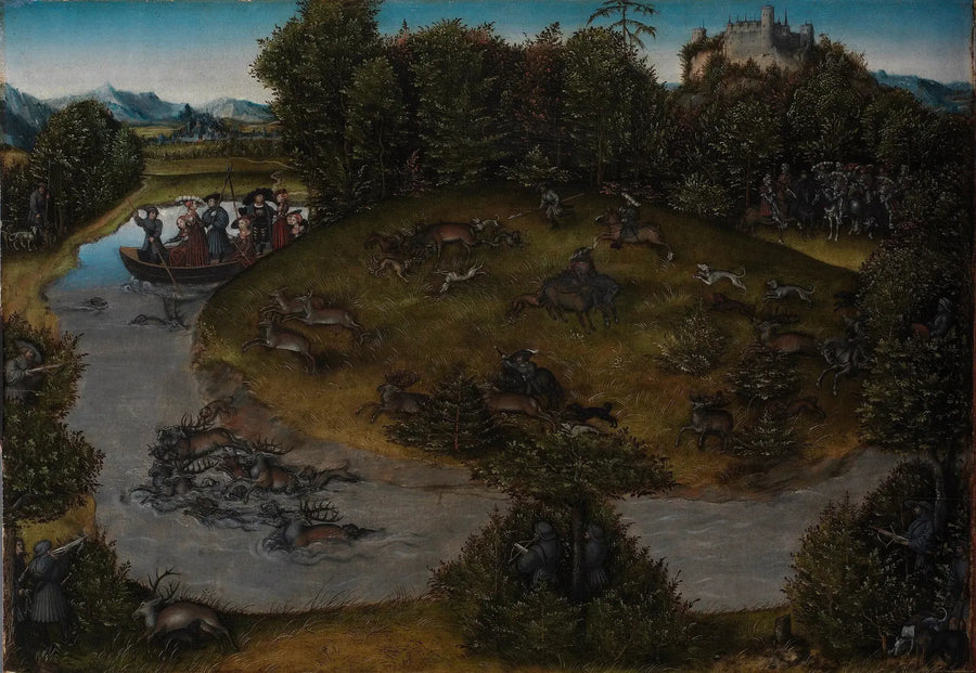Die Hirschjagd des Kurfürsten Friedrich des Weisen (1463-1525) aus Sachsen - Lucas Cranach der Ältere