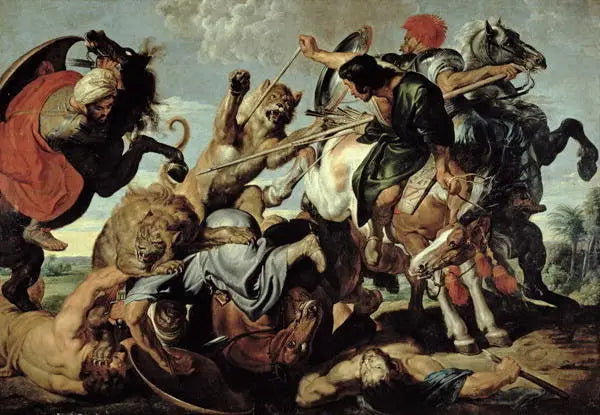 Die Löwenjagd - Peter Paul Rubens