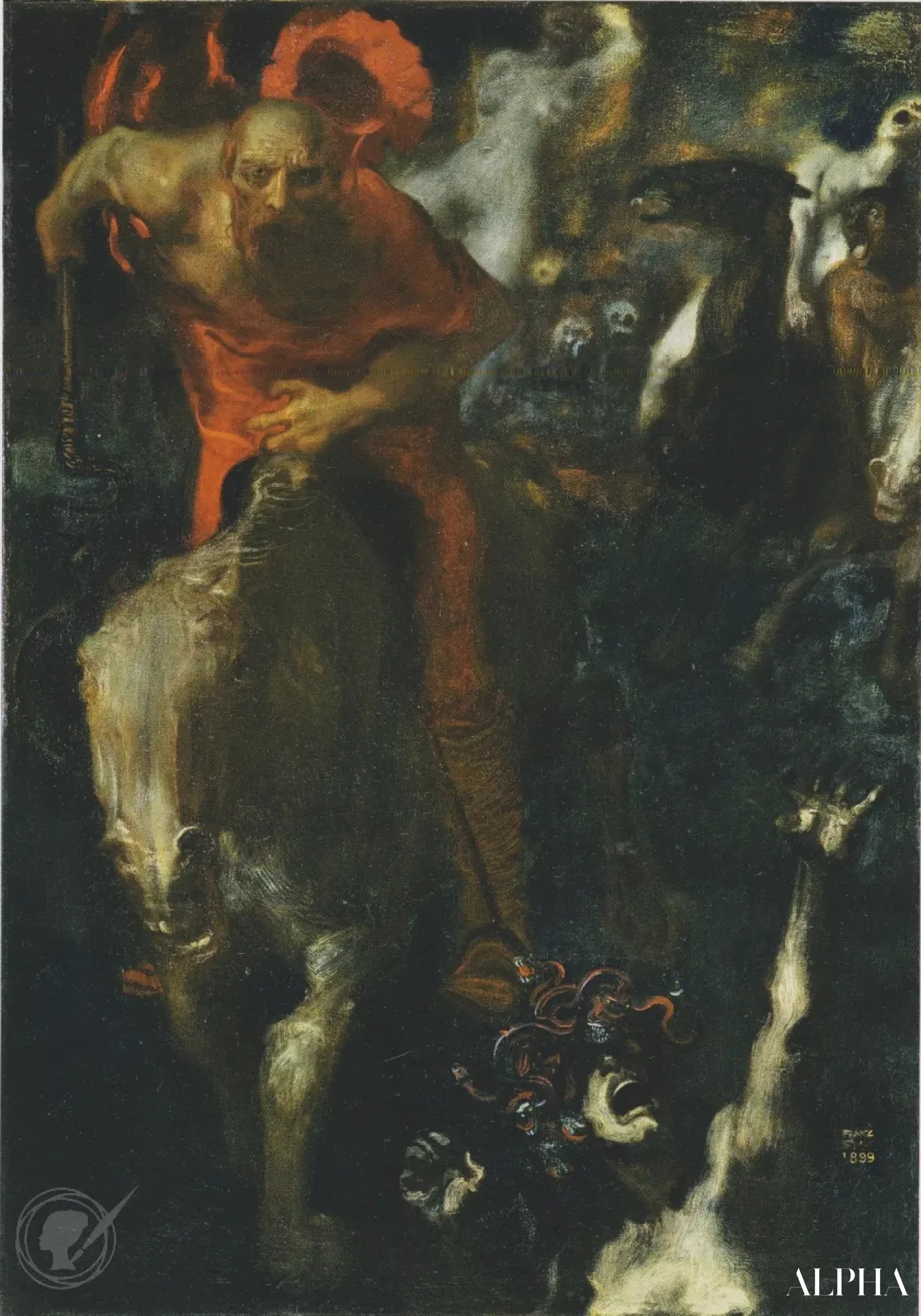 Reproduction du tableau « La Chasse Sauvage - Franz von Stuck » par Alpha Reproduction en peinture à l’huile