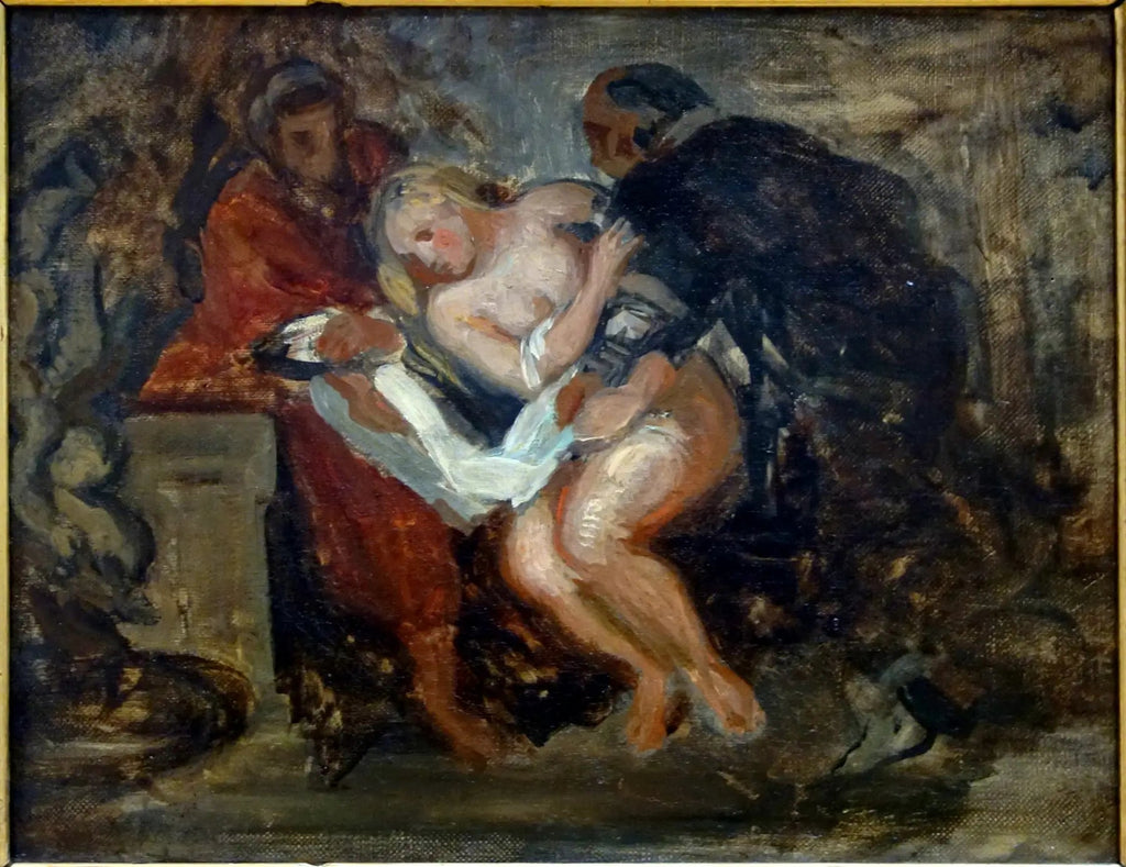 La Chaste Suzanne - Eugène Delacroix image 2 copie de tableau peinte à la main