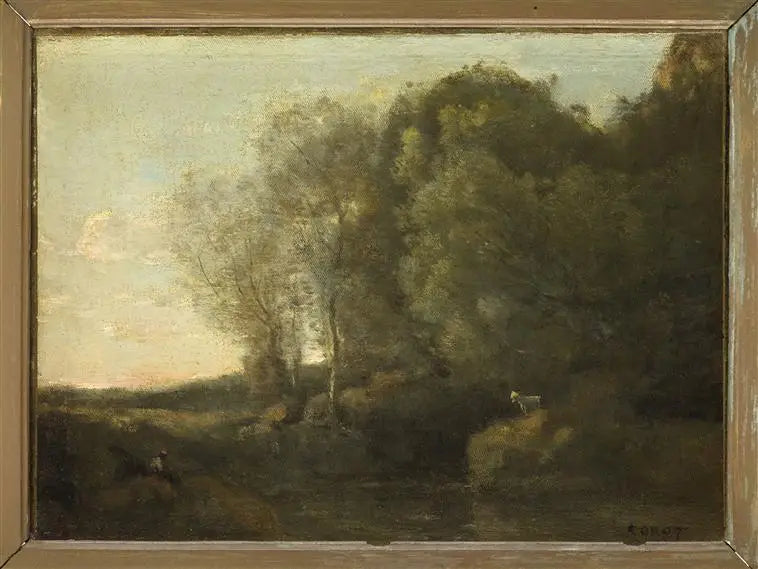 Die Ziege am Felsen - Jean-Baptiste Camille Corot
