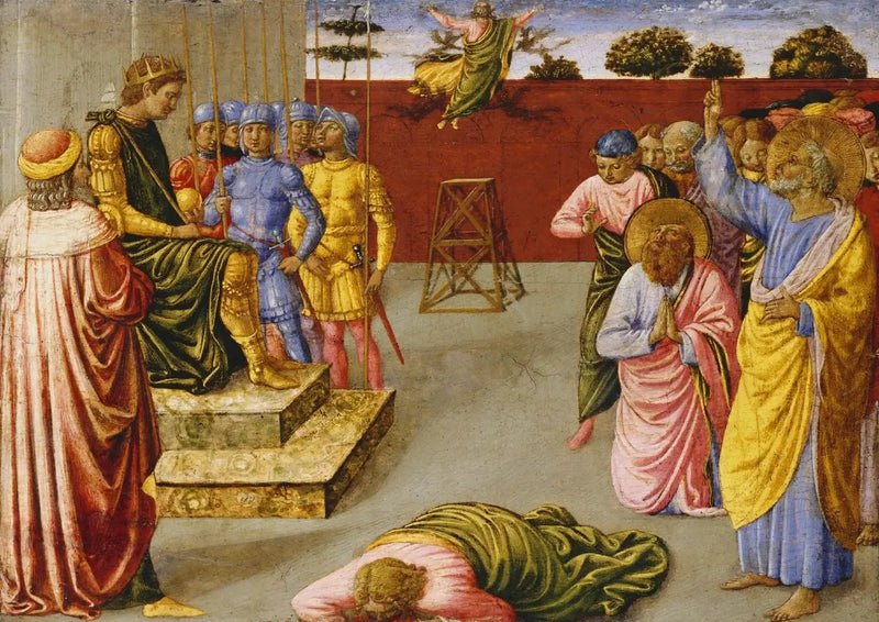Der Sturz von Simon dem Zauberer - Benozzo Gozzoli
