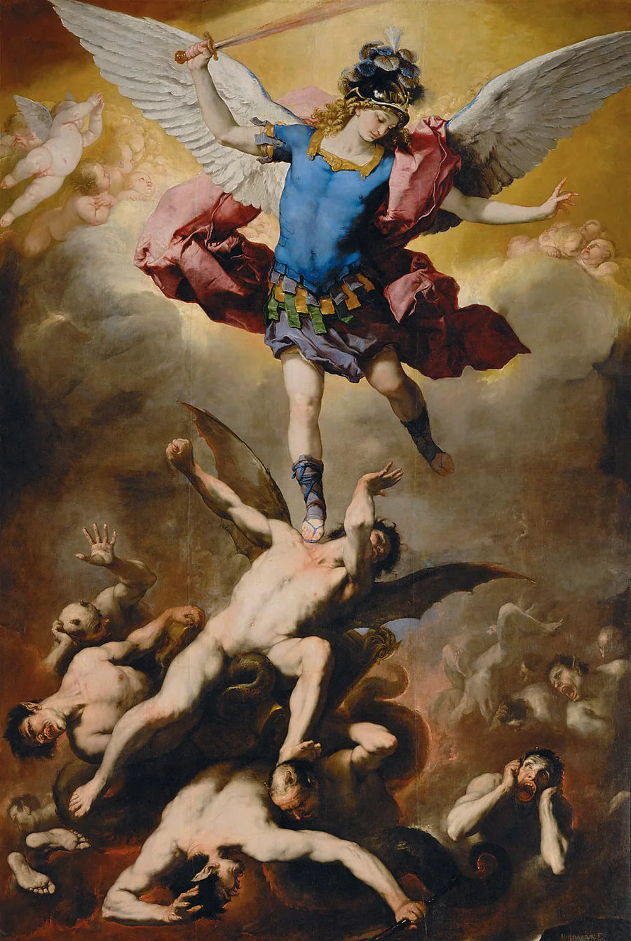 Der Sturz der rebellischen Engel - Luca Giordano