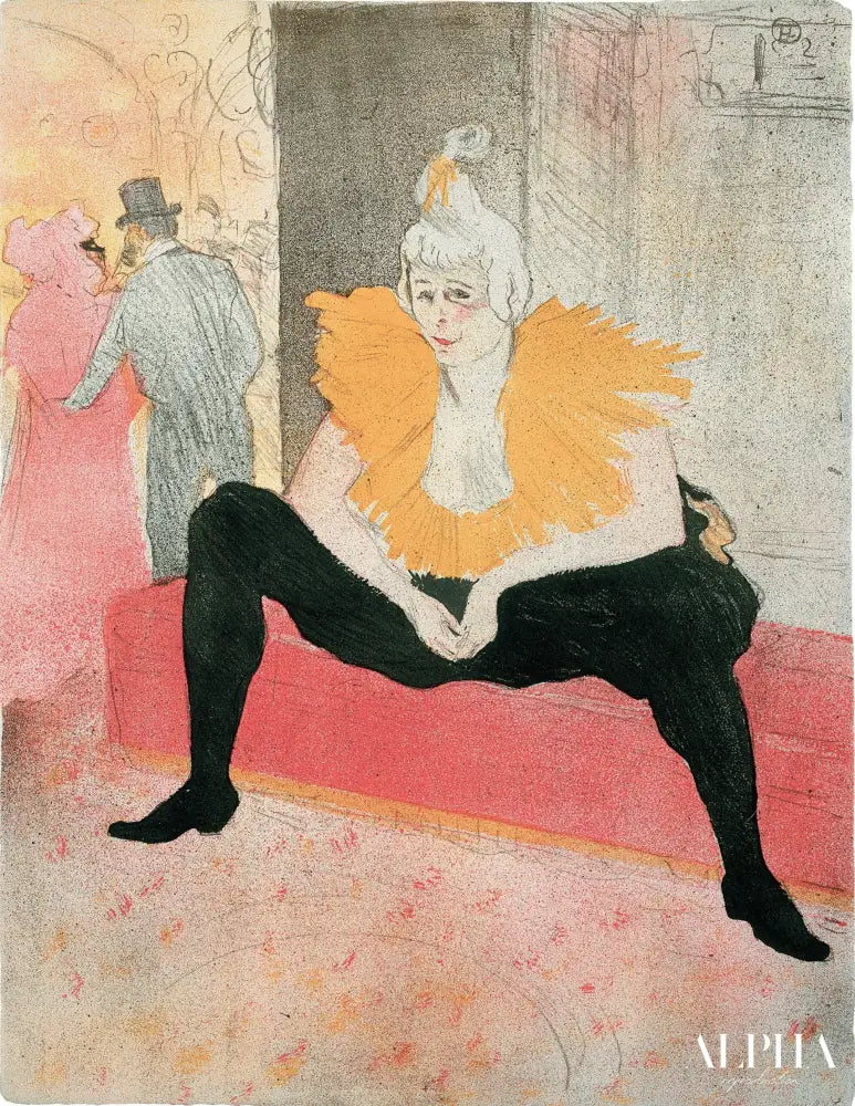 La clownesse assise - Toulouse Lautrec - Reproductions de tableaux et peintures haut de gamme