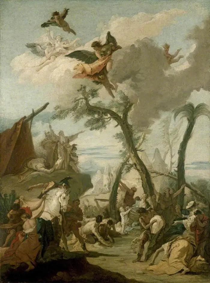 Die Sammlung der Gaben - Giovanni Battista Tiepolo