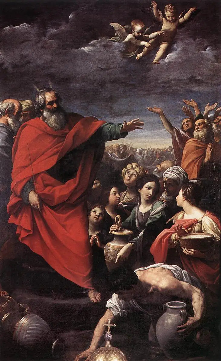 La collecte de la manne - Guido Reni image 1 reproduction de peinture à l’huile