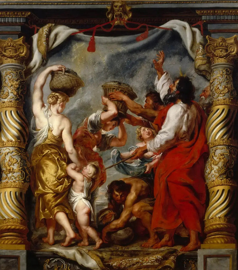 Die Sammlung des Manna - Peter Paul Rubens