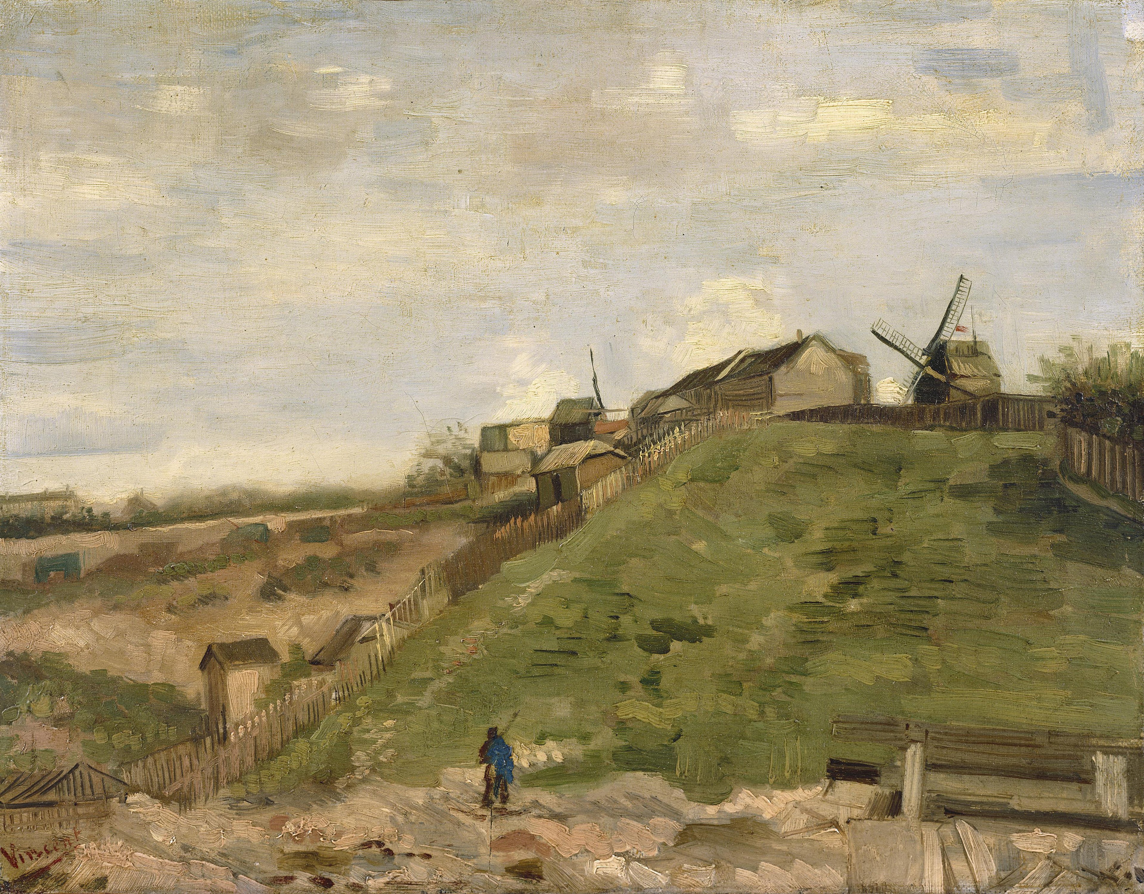 Reproduction du tableau « La colline de Montmartre avec la carrière de pierre - Vincent van Gogh » par Alpha Reproduction en peinture à l’huile