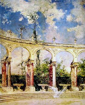 Die Kolonnade in Versailles - Giovanni Boldini