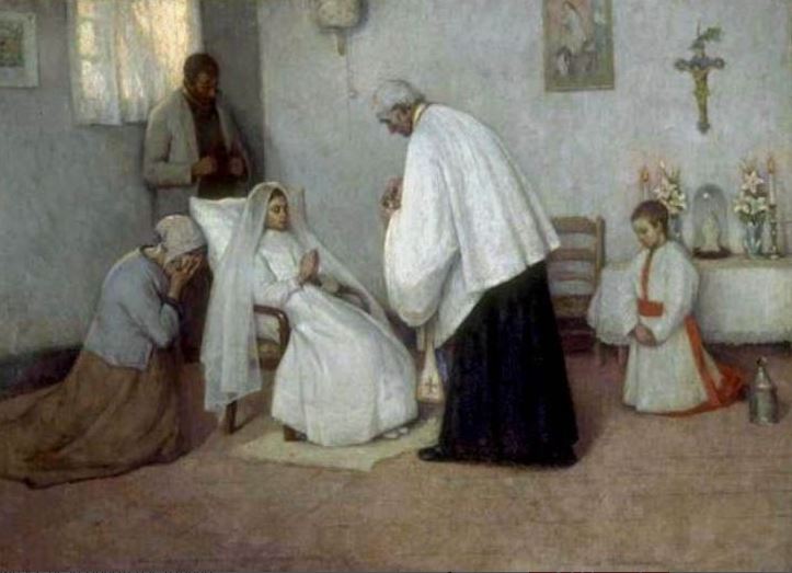 Die Kommunion in extremis - Henri Le Sidaner