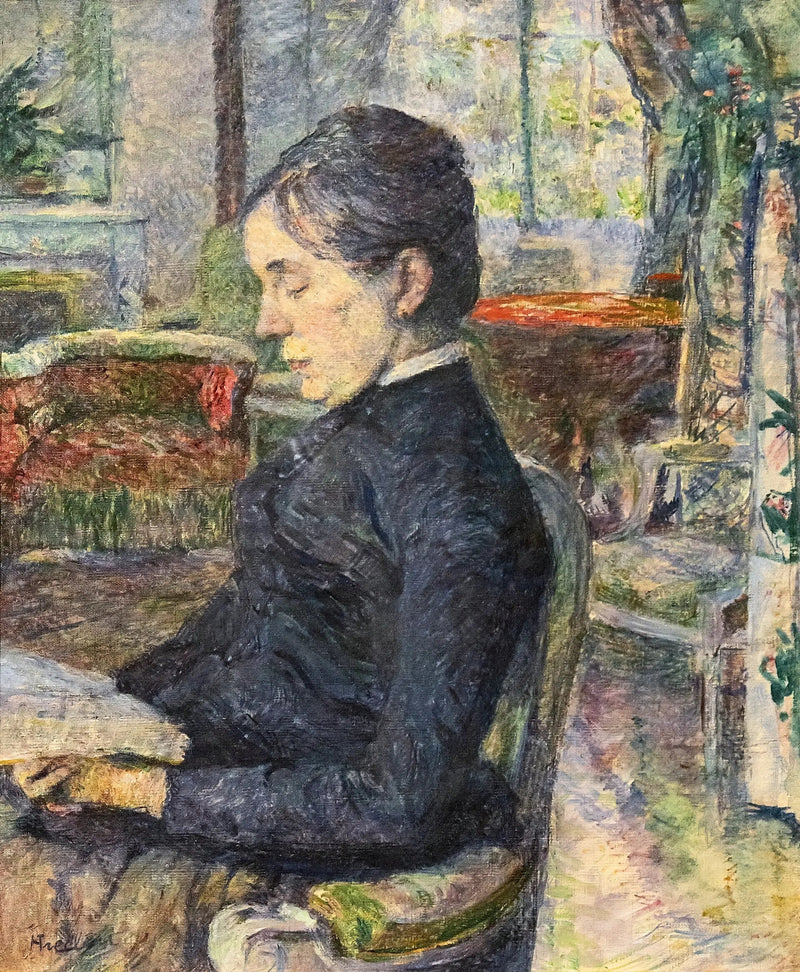 Die Gräfin Adèle von Toulouse-Lautrec im Salon des Schlosses Malromé - Henri de Toulouse-Lautrec