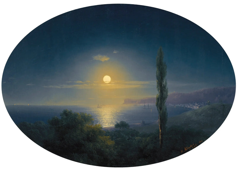 Die Krimküste im Mondlicht - Ivan Aïvazovski