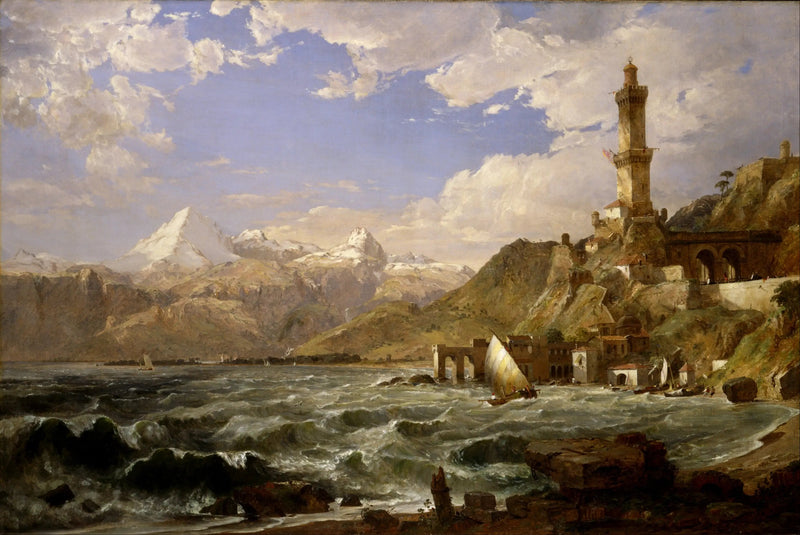 Die Küste von Genua - Jasper Francis Cropsey