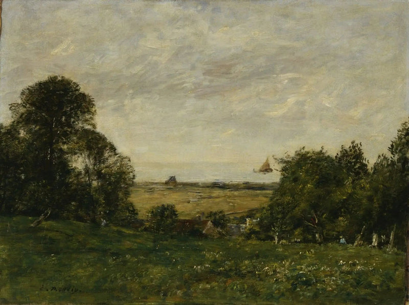 Die Küste bei Trouville, Aussicht von den Höhen - Eugène Boudin