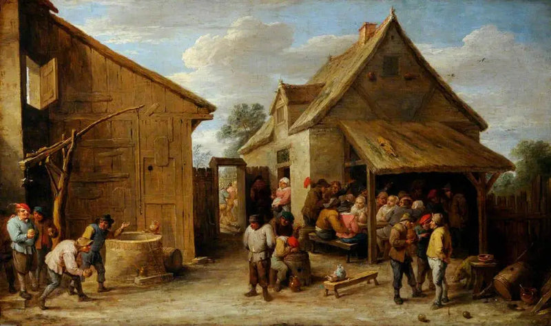 Der Hof eines Gasthauses - David Teniers der Jüngere