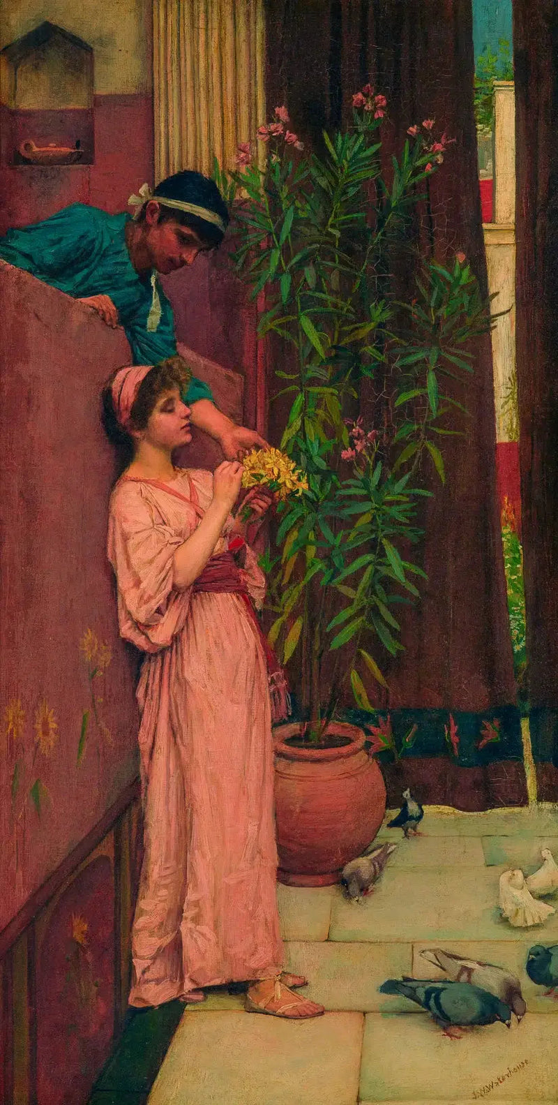 Der Hof / Die süßen Opfergaben - John William Waterhouse