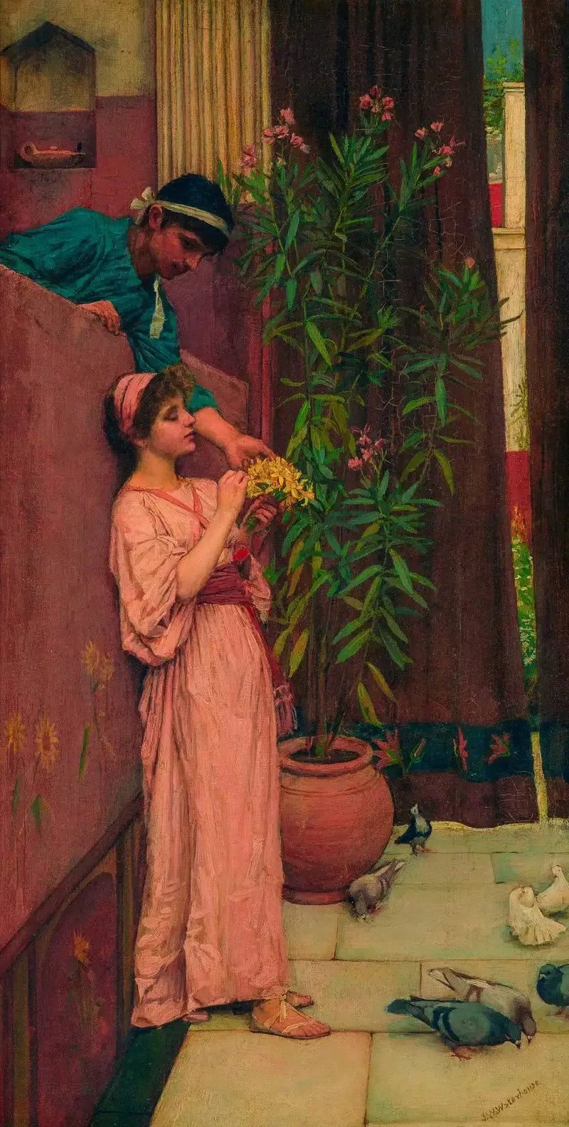 Der Hof / Die süßen Opfergaben - John William Waterhouse