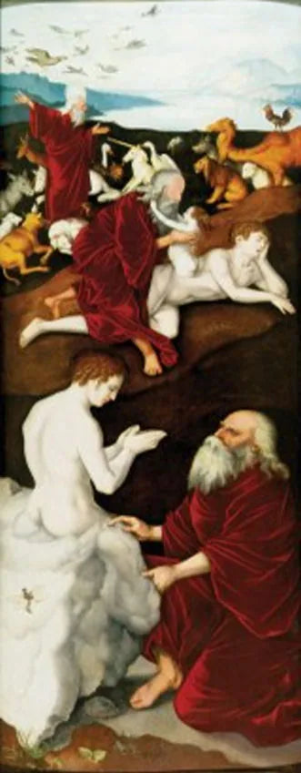 Die Schöpfung der Menschen und Tiere - Hans Baldung Grien