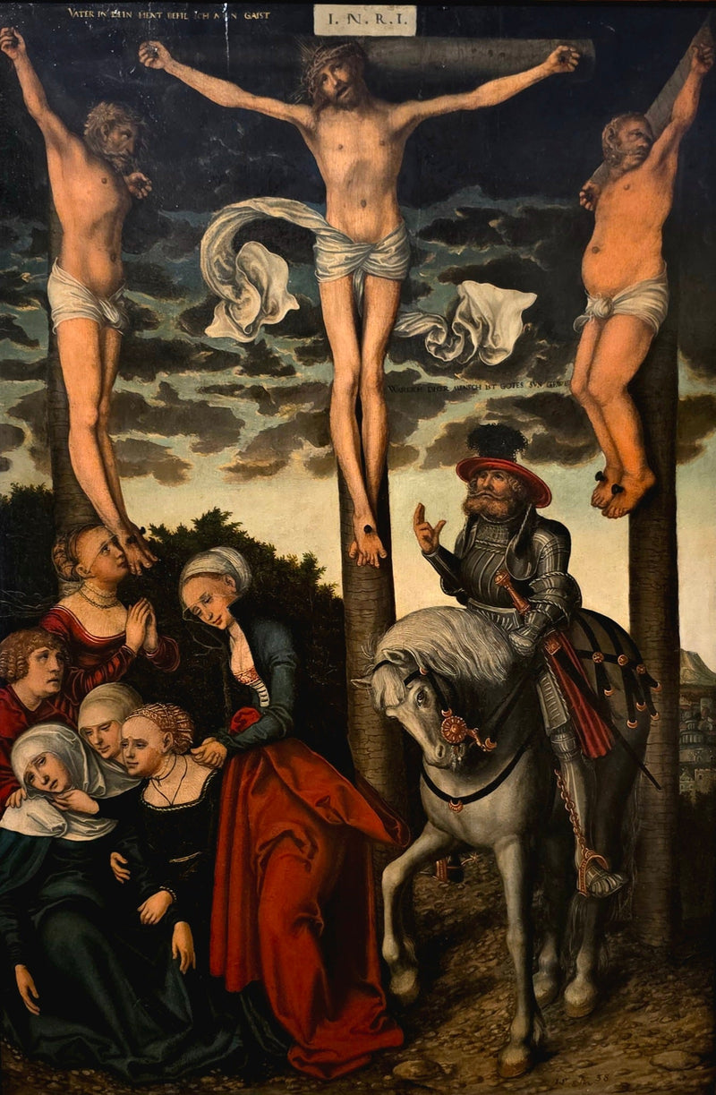 Die Kreuzigung mit dem bekehrten Kapitän - Lucas Cranach der Ältere