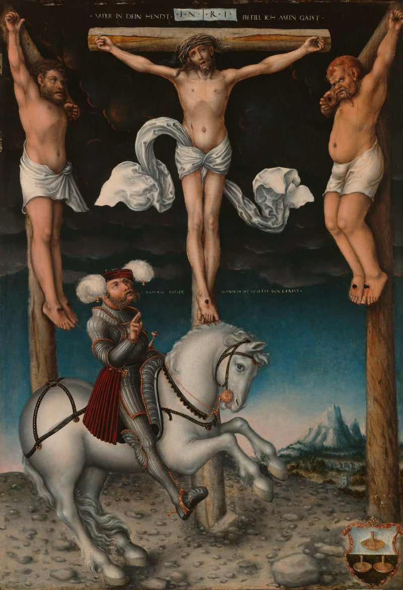 Die Kreuzigung mit dem bekehrten Zenturion - Lucas Cranach der Ältere