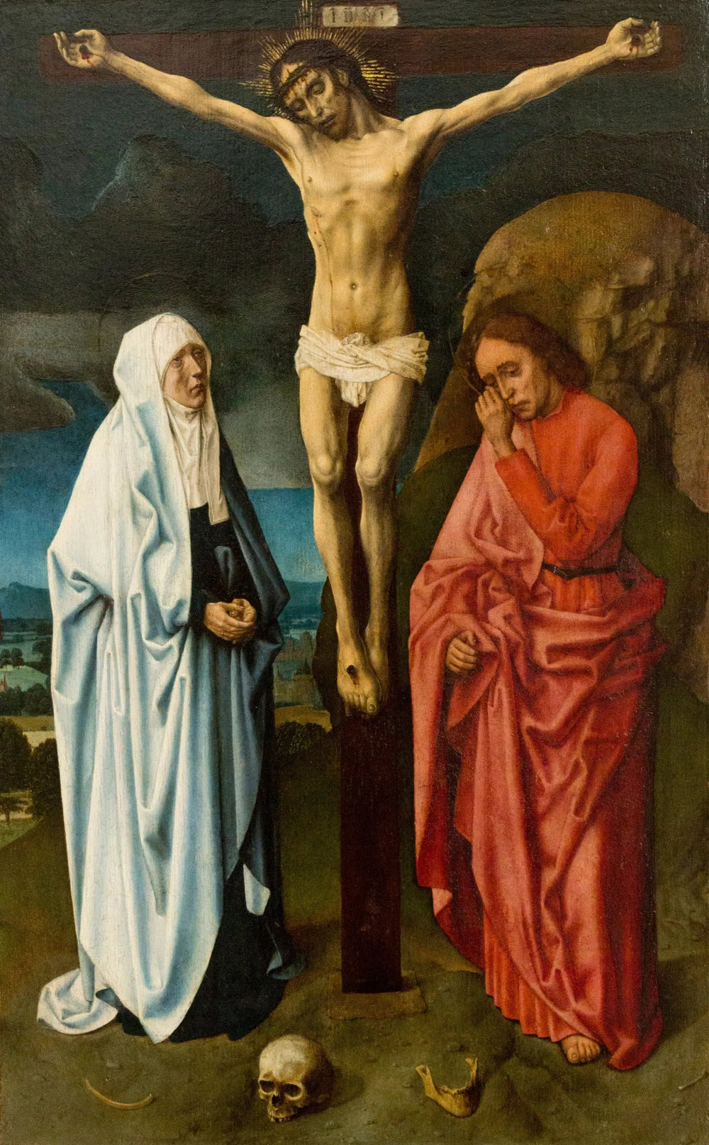 La Crucifixion - Hugo van der Goes image 1 copie de tableau peinte à la main