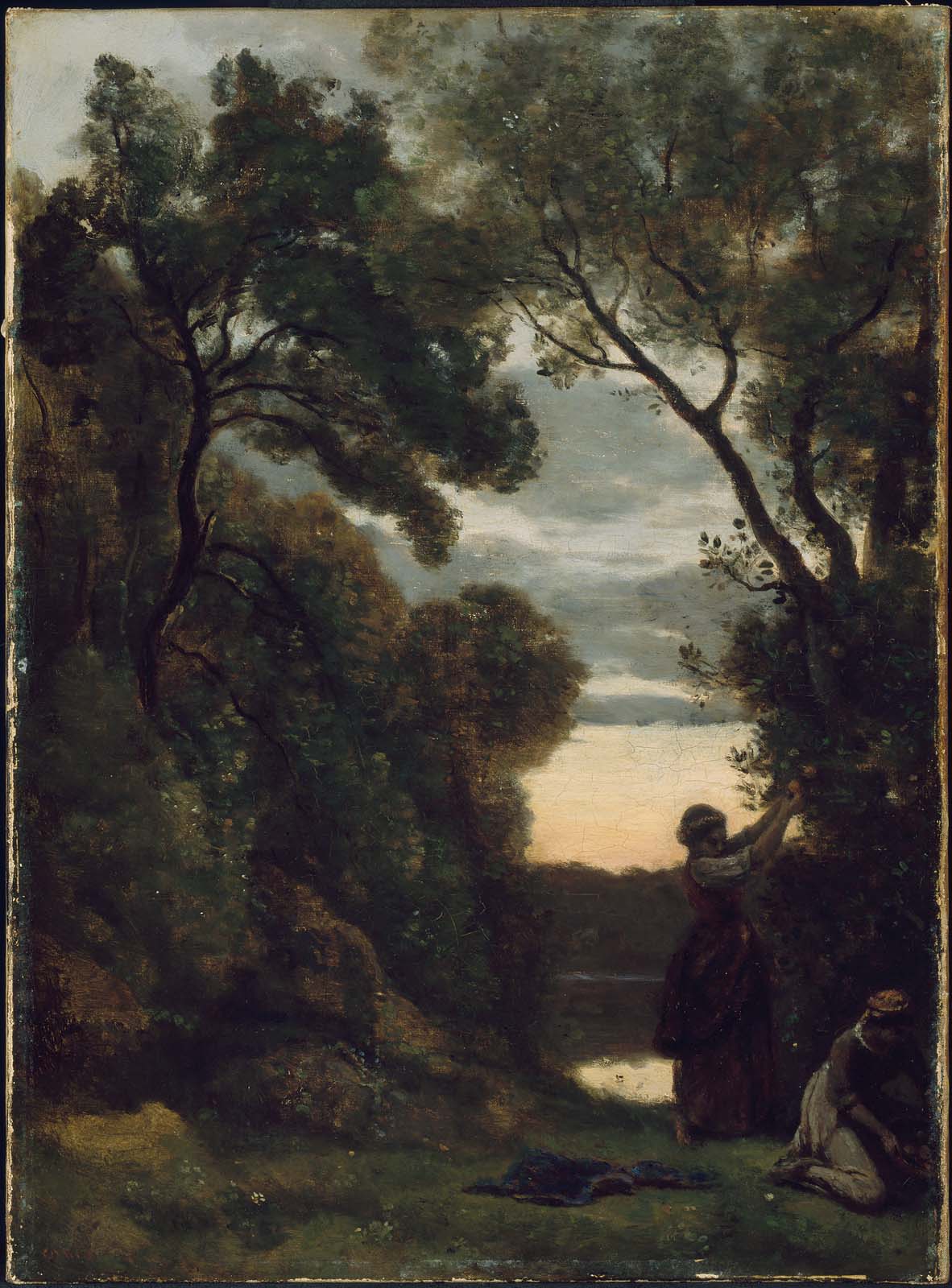 Das Laub sammeln - Jean-Baptiste Camille Corot