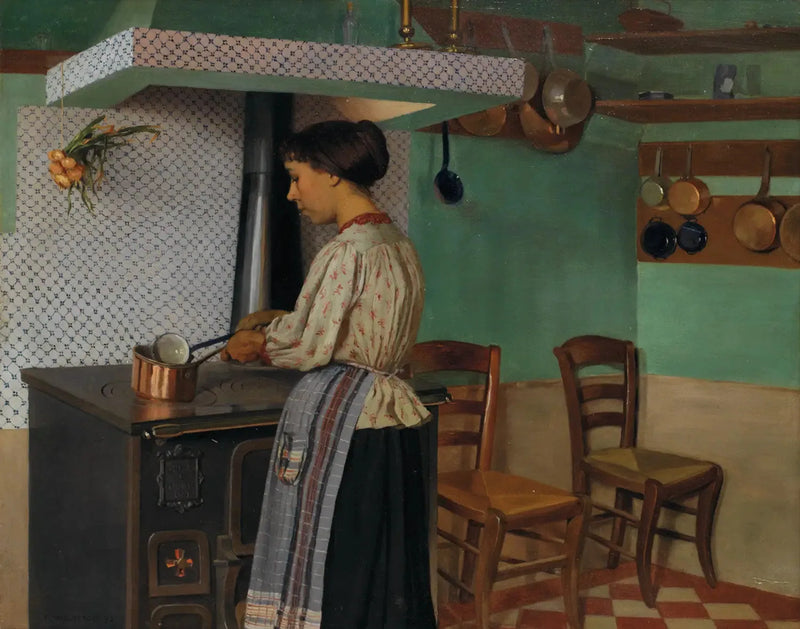 Die Kochfrau am Herd - Félix Vallotton