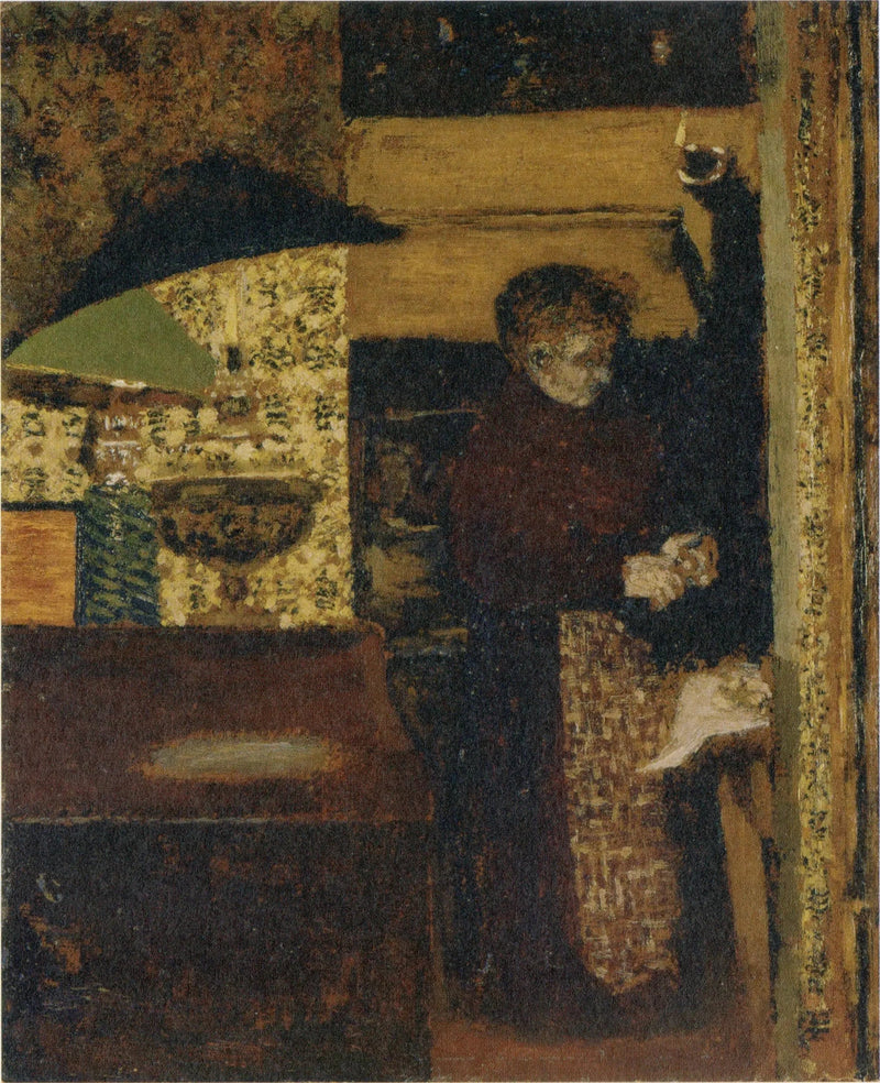 Die Köchin, Madame Vuillard schält Kartoffeln - Édouard Vuillard
