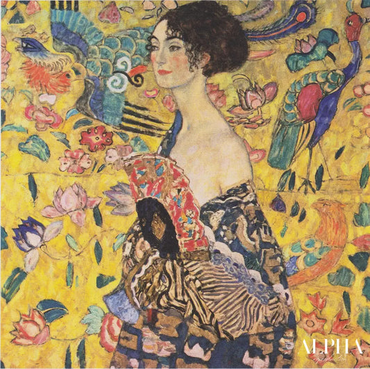 La dame à l'éventail - Gustav Klimt - Reproductions de tableaux et peintures haut de gamme