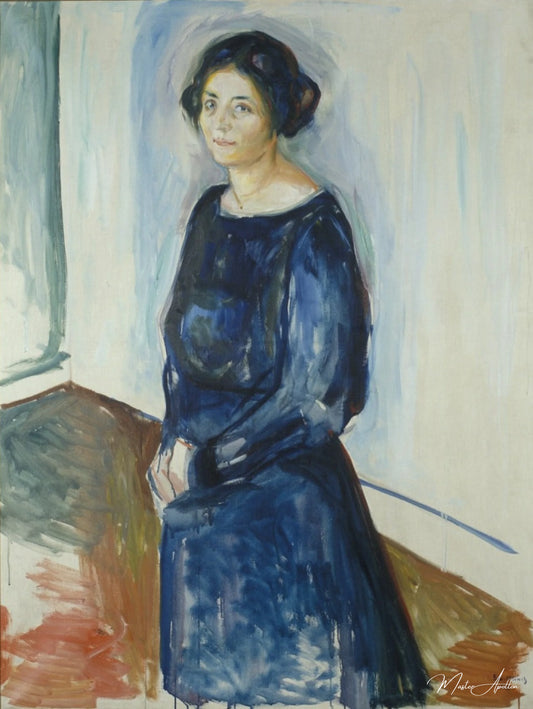 La dame en bleu - Edvard Munch - Reproductions de tableaux et peintures haut de gamme