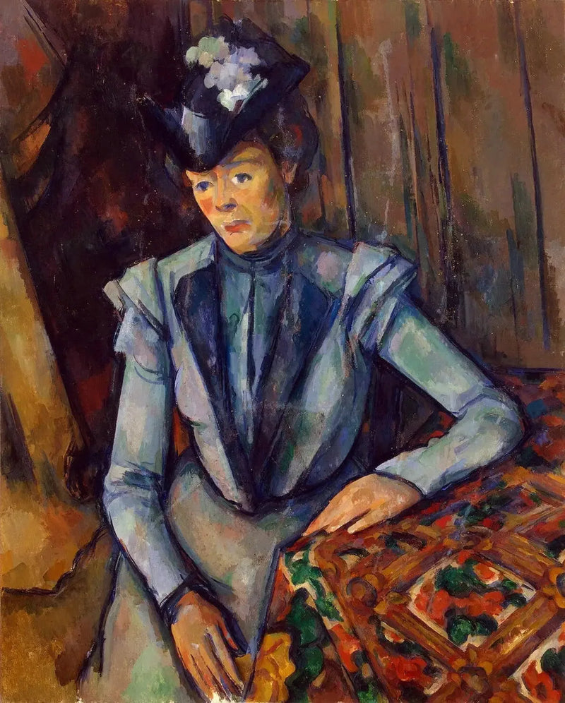Die Dame in Blau - Paul Cézanne