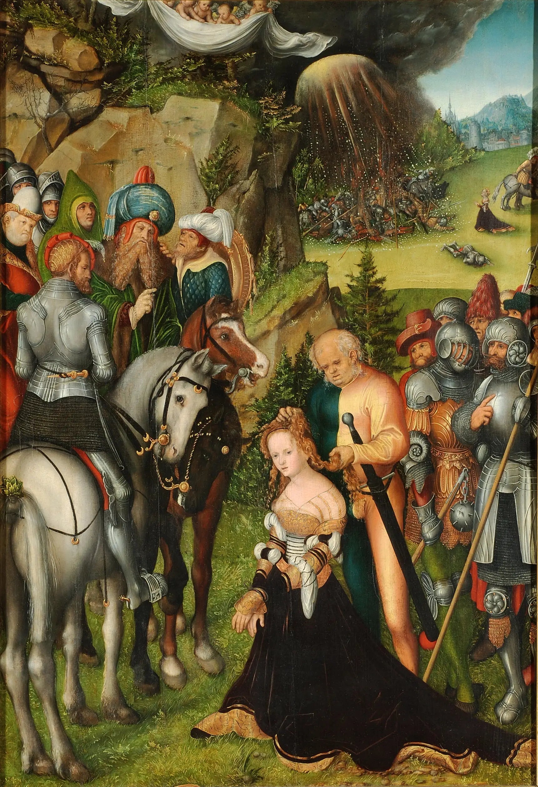 La décapitation de sainte Catherine - Lucas Cranach the Elder image 1 reproduction d’œuvre d’art à l’huile