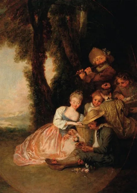 Die erwartete Erklärung - Antoine Watteau